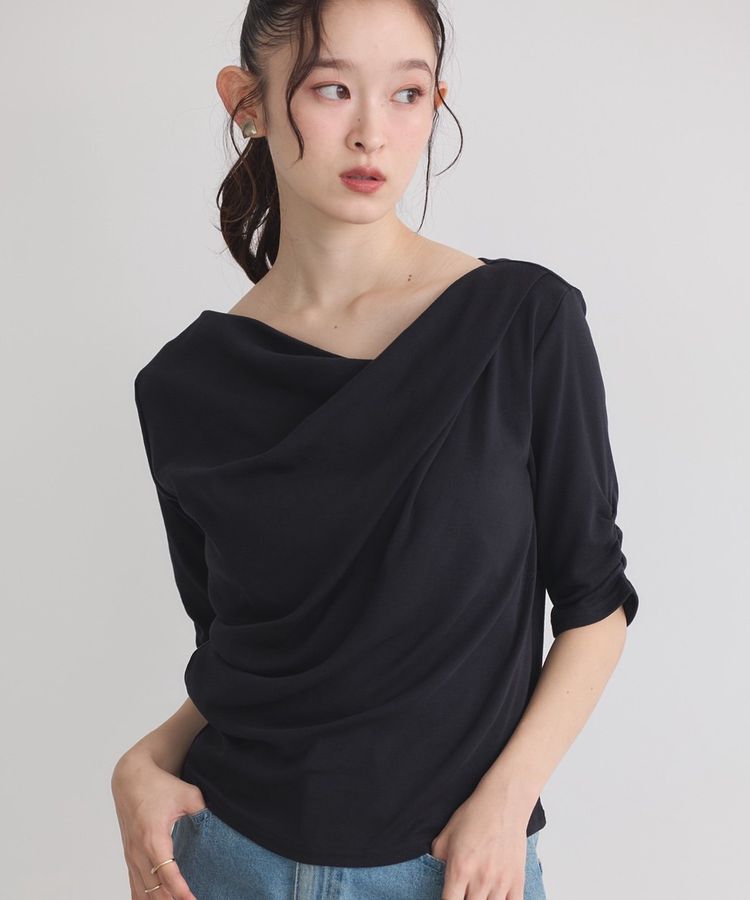 モテ系ファッションメンズ|【アースミュージックアンドエコロジー/earth music&ecology】 ドレープデザインカットソー