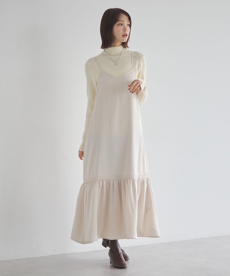 【アースミュージックアンドエコロジー/earth music&ecology】 アソートサテンキャミワンピース