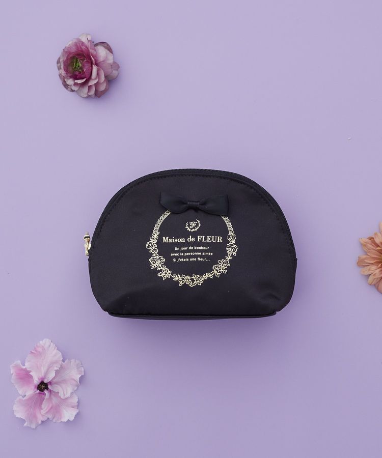 モテ系メンズファッション|【メゾンドフルール/Maison de FLEUR】 サテンリボンラウンドポーチ