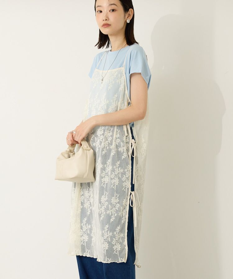 【アメリカン　ホリック/AMERICAN HOLIC】 プリーツレースキャミワンピース