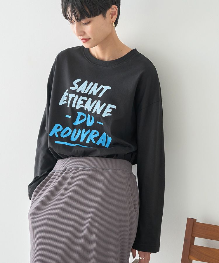 モテ系ファッションメンズ|【アメリカン　ホリック/AMERICAN HOLIC】 手書き風ロゴロングTシャツ/チュニック