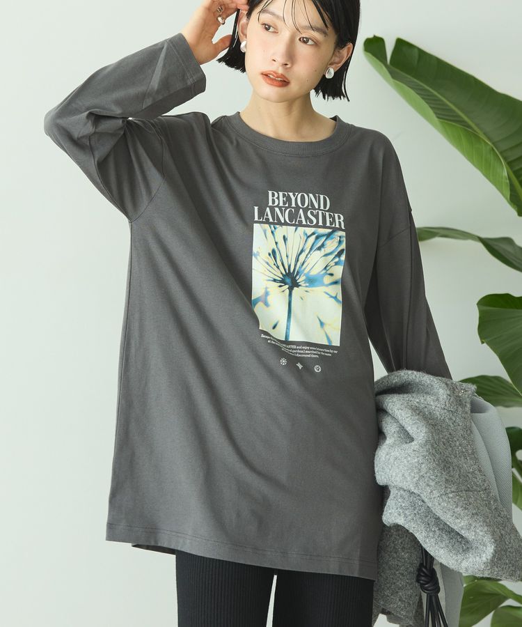 【アメリカン　ホリック/AMERICAN HOLIC】 BOTANICAL PHOTO ロングTシャツ/チュニック