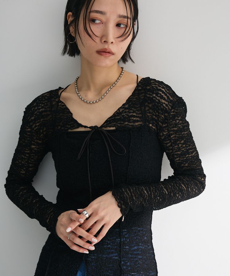 人気メンズファッション|【グリーン　パークス/Green Parks】 カットワークデザインレーストップス