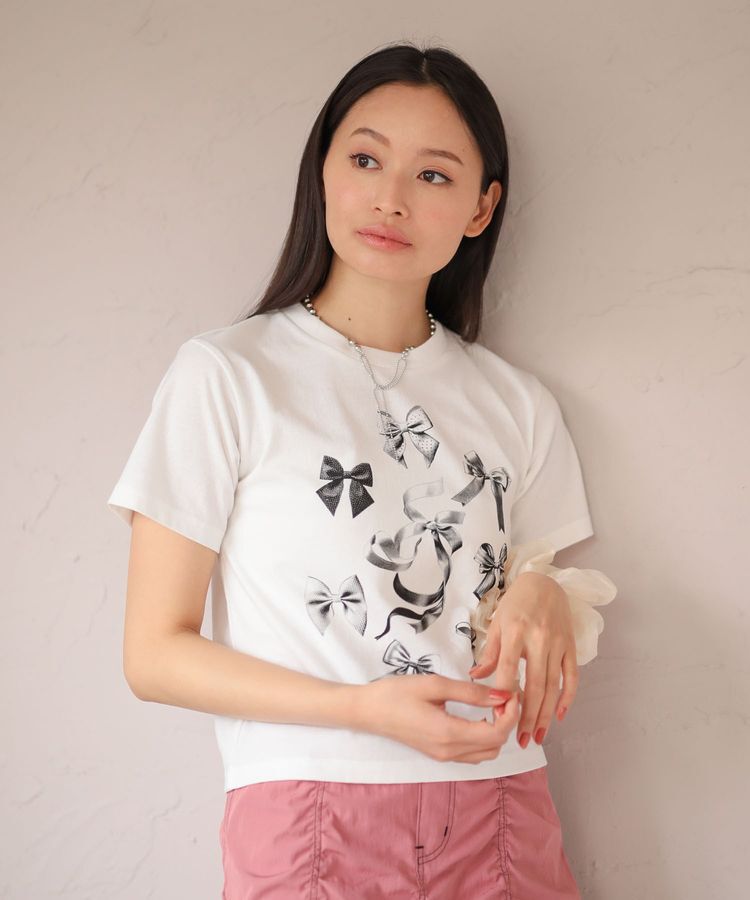 メンズファッションなら|【グリーン　パークス/Green Parks】 ・DOUBLE FLAGS リボンpt TEE