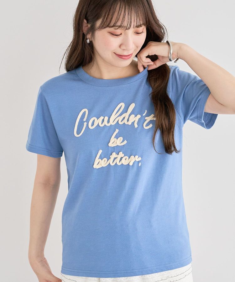 モテ系ファッションメンズ|【グリーン　パークス/Green Parks】 ・swing by コード刺繍ロゴTEE