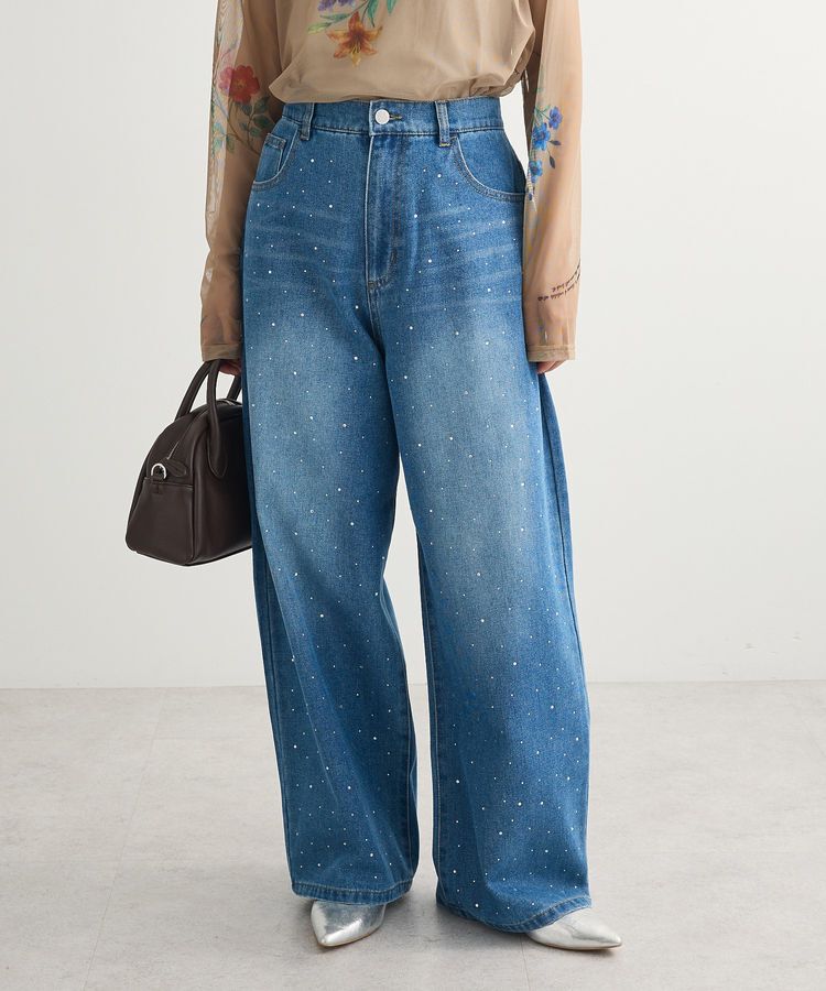 【グリーン　パークス/Green Parks】 ・ELENCARE DUE ラインストーンデニム