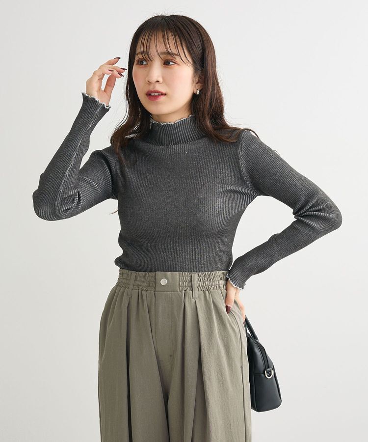 【グリーン　パークス/Green Parks】 ・ANDSEARCH メランジリブハイネックニット