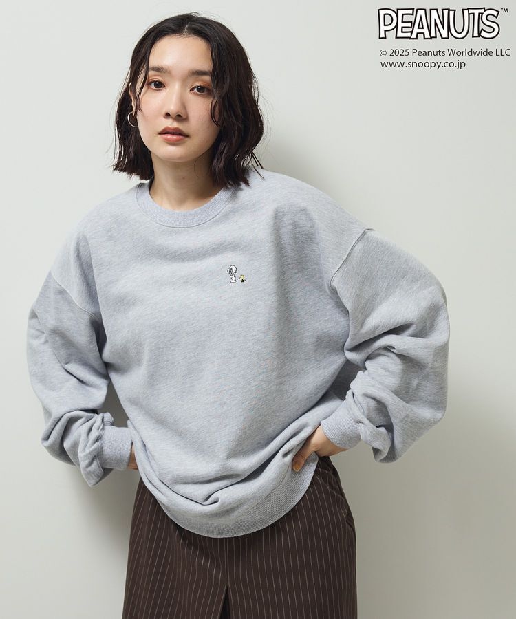 人気メンズファッション|【グリーン　パークス/Green Parks】 ■PEANUTS スヌーピーミニ刺繍スウェット