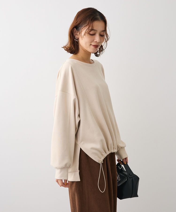 メンズファッションなら|【グリーン　パークス/Green Parks】 なめらかタッチスウェード調ドロストプルオーバー