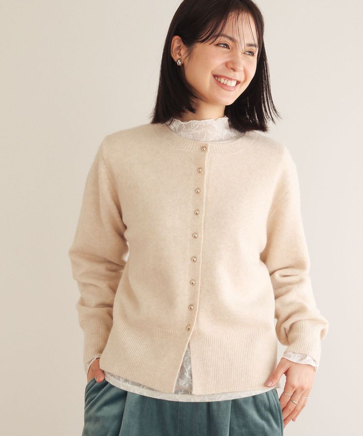 【グリーン　パークス/Green Parks】 金釦コンパクトニットカーディガン