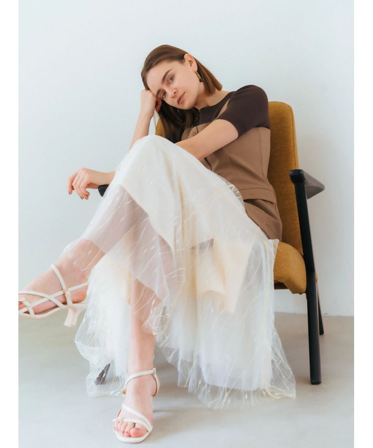 【イェッカ　ヴェッカ/YECCA VECCA】 チュールマーメイドスカート