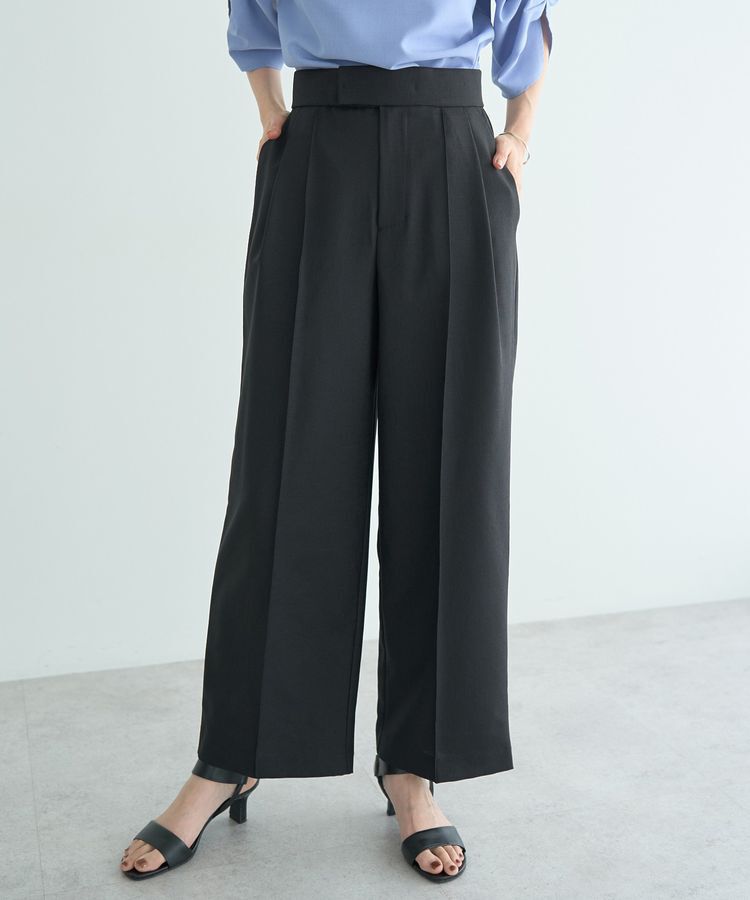 【イェッカ　ヴェッカ/YECCA VECCA】 リネンライクシャイニーツイルパンツ