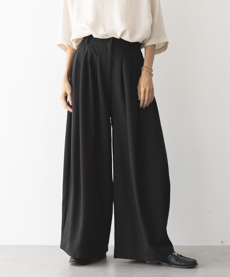 【ガレージ　オブ　グッド　クロージング/GARAGE OF GOOD CLOTHING】 4タックバレルパンツ〈ブラック〉