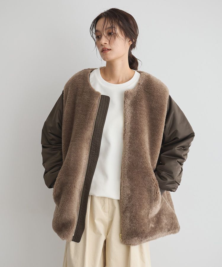 メンズファッションオススメ|【ガレージ オブ グッド クロージング/GARAGE OF GOOD CLOTHING】 ヘイジーボア切り替えコート