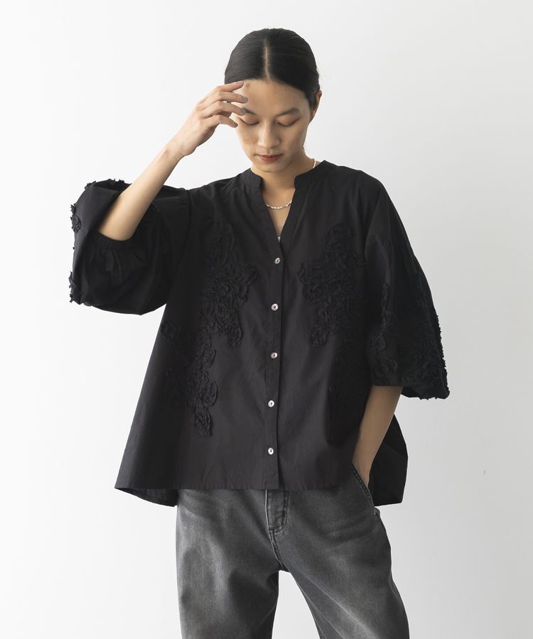 【ガレージ　オブ　グッド　クロージング/GARAGE OF GOOD CLOTHING】 【TORRAZZO DONNA】indian cotton 刺繍ブラウス