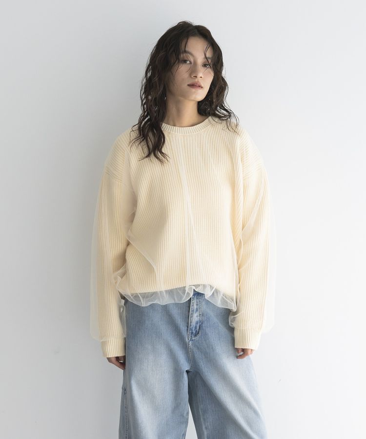 【ガレージ　オブ　グッド　クロージング/GARAGE OF GOOD CLOTHING】 【TORRAZZO DONNA】シアチュール＋ニットトップス