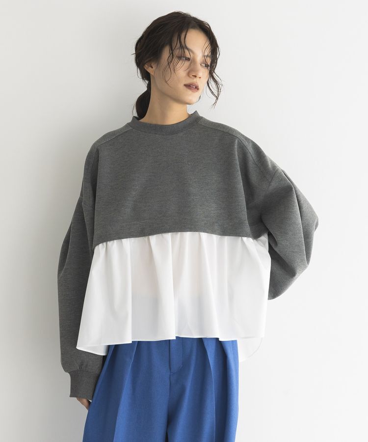 モテ系メンズファッション|【ガレージ オブ グッド クロージング/GARAGE OF GOOD CLOTHING】 異素材MIXモックネックプルオーバー