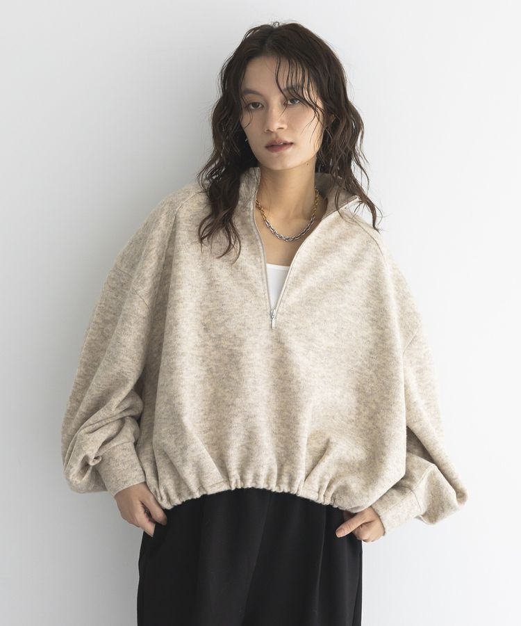 【ガレージ　オブ　グッド　クロージング/GARAGE OF GOOD CLOTHING】 ニットソーハーフZip裾タックプルオーバー