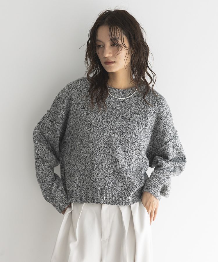 【ガレージ　オブ　グッド　クロージング/GARAGE OF GOOD CLOTHING】 ミックスヤーンショートニットプルオーバー