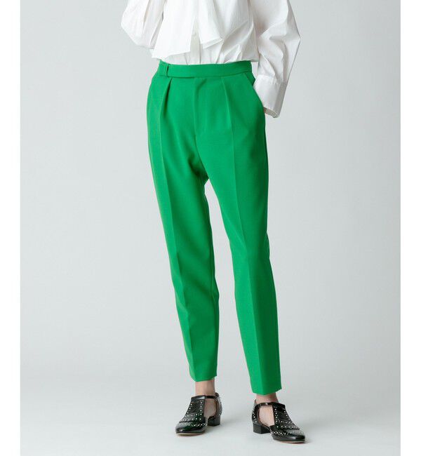 【アルアバイル/allureville】 ダブルクロステーパードタックパンツ