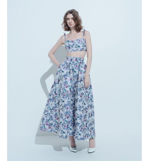 【アルアバイル/allureville】 【LOULOU WILLOUGHBY】LIMONTAフラワージャガードスカート