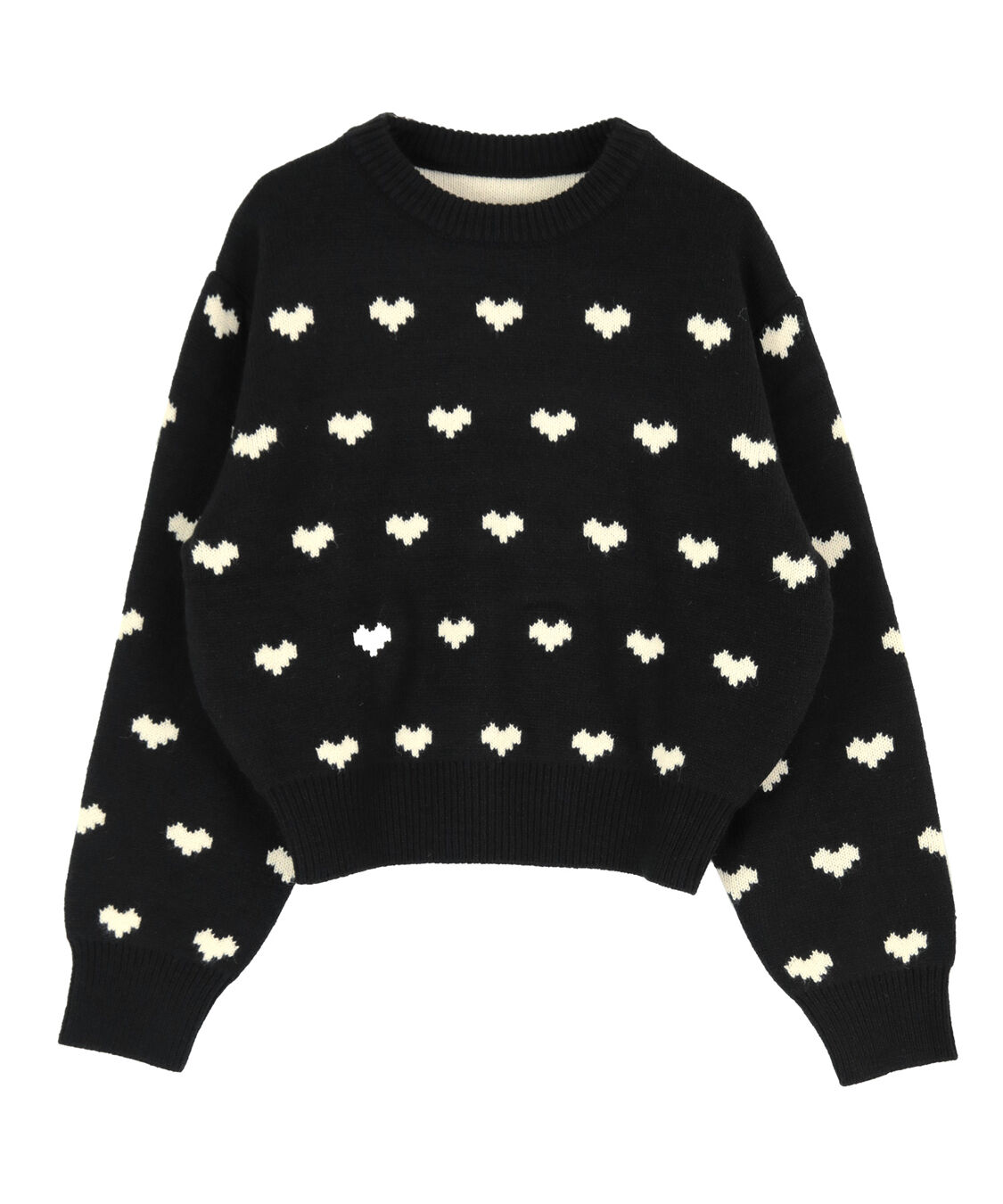 【ティティベイト/titivate】 ハート柄ニットプルオーバー