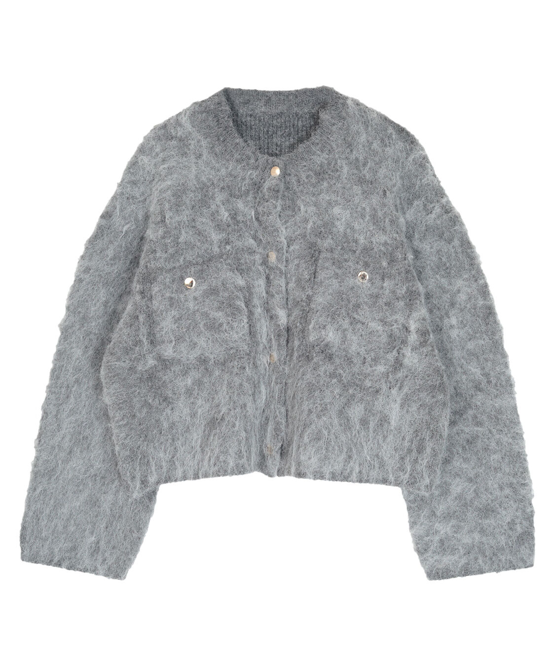 【ティティベイト/titivate】 モヘアライクWポケットゴールドボタンカーディガン