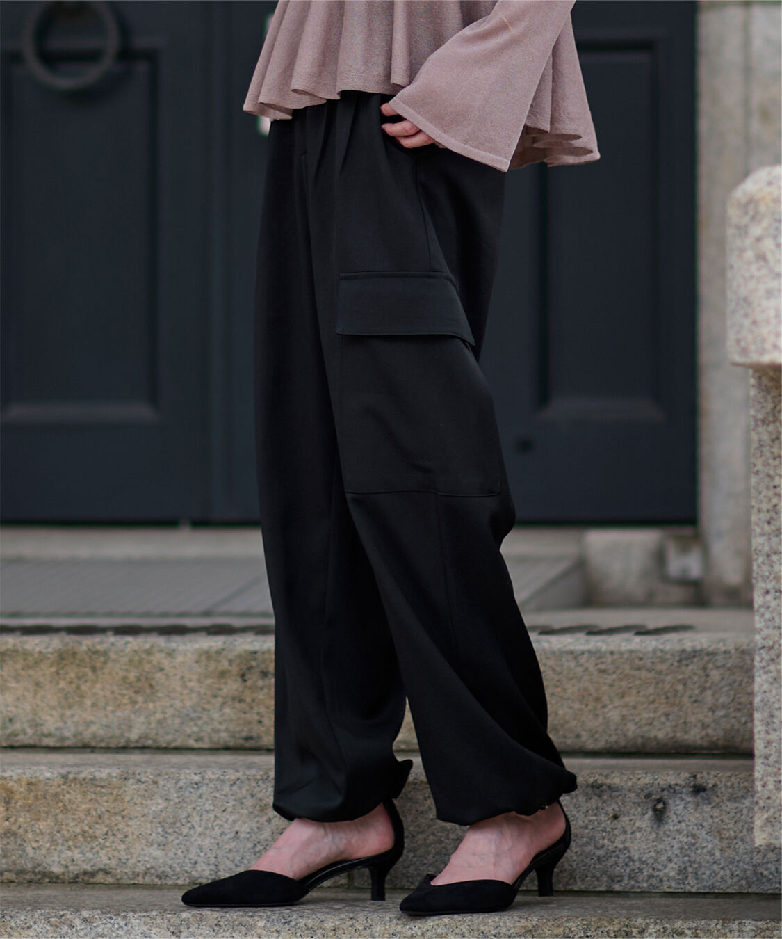 【ティティベイト/titivate】 ハイウエストカーゴパンツ