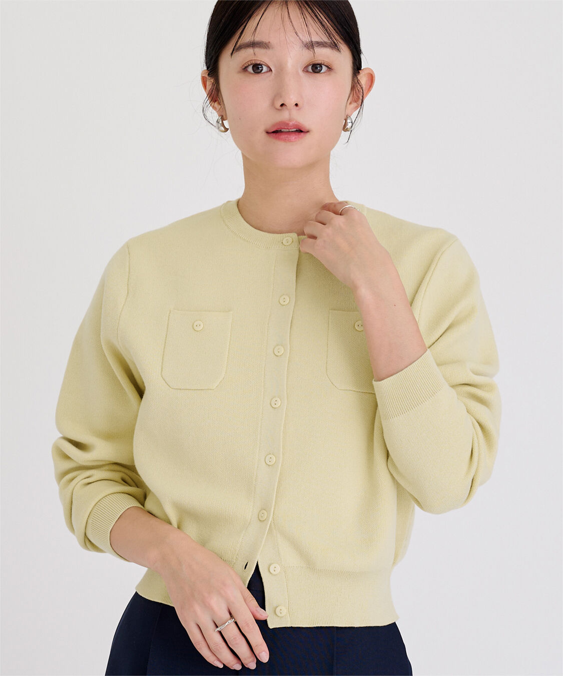 ペプラムブラウス×パフスリーブニットセット（COCO DEAL）｜ルミネの