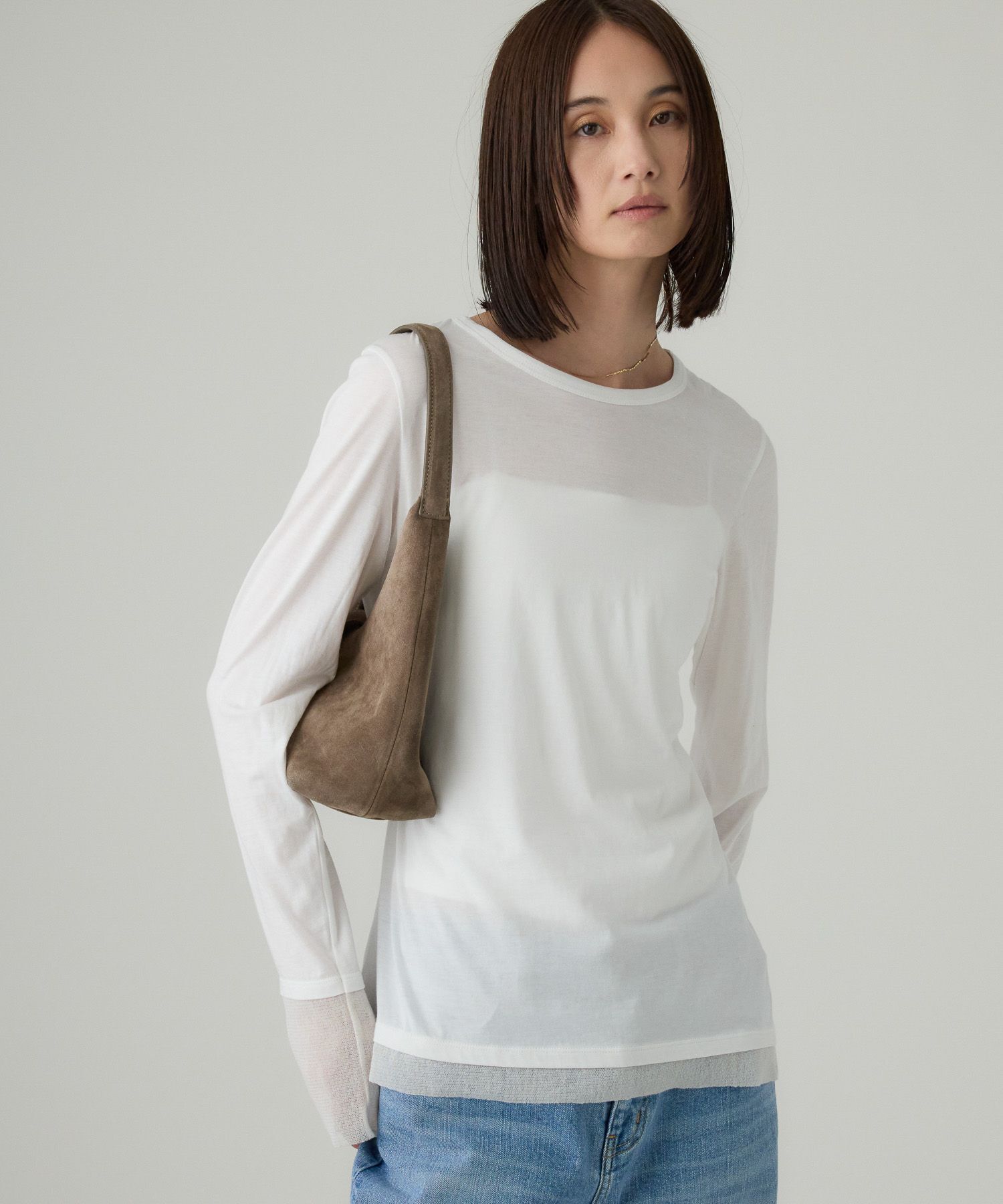 人気メンズファッション|【バビロン/BABYLONE】 チュールレイヤードロンT