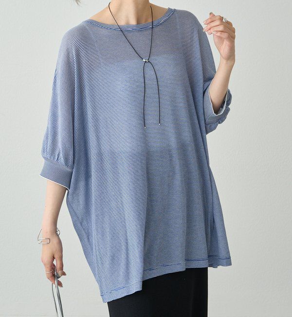 人気メンズファッション|【ピュアルセシン/PUAL CE CIN】 ミジンボーダー袖口リブTシャツ