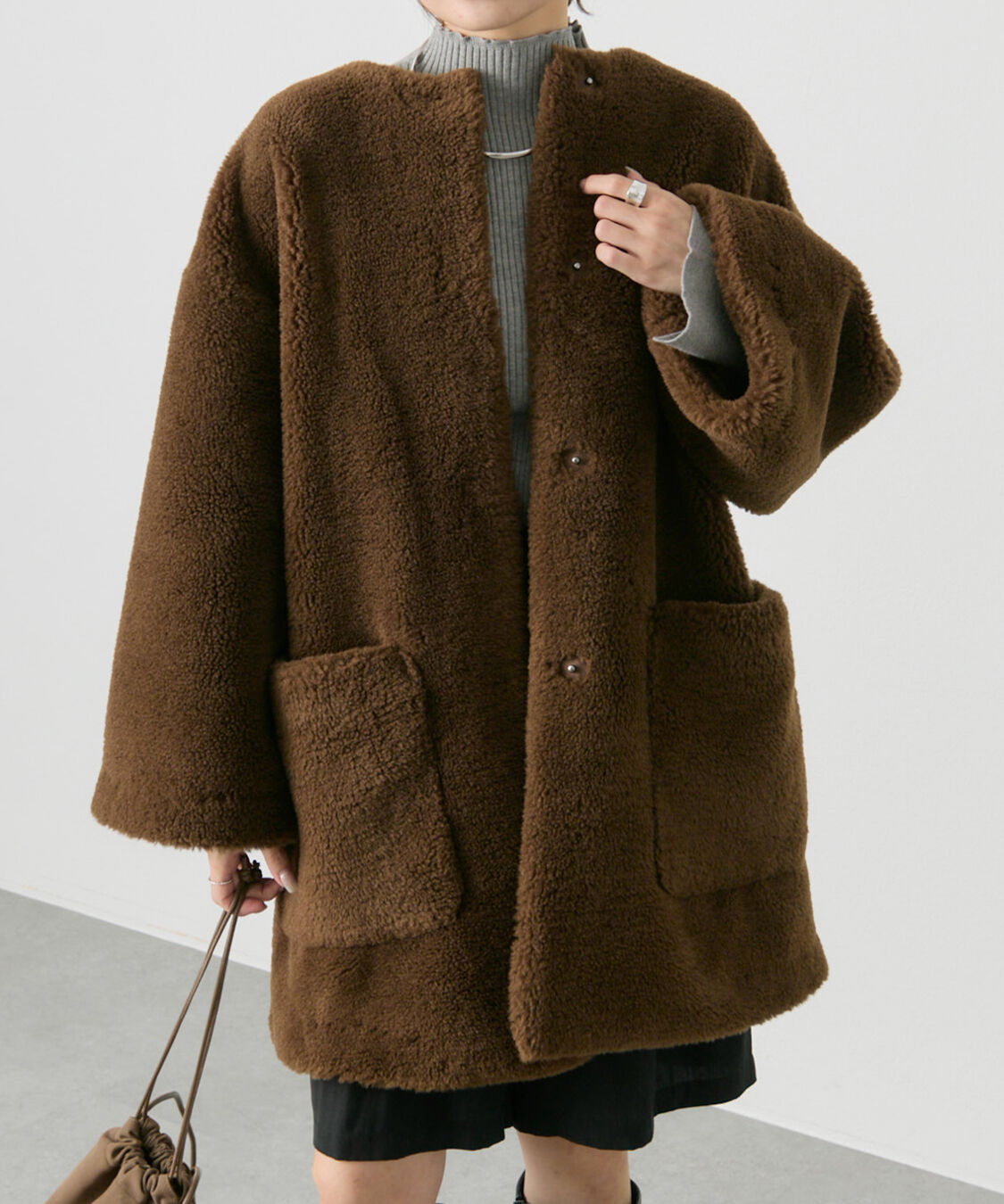 ハンドメイド風ウール混テーラーコート｜ルミネのファッション通販