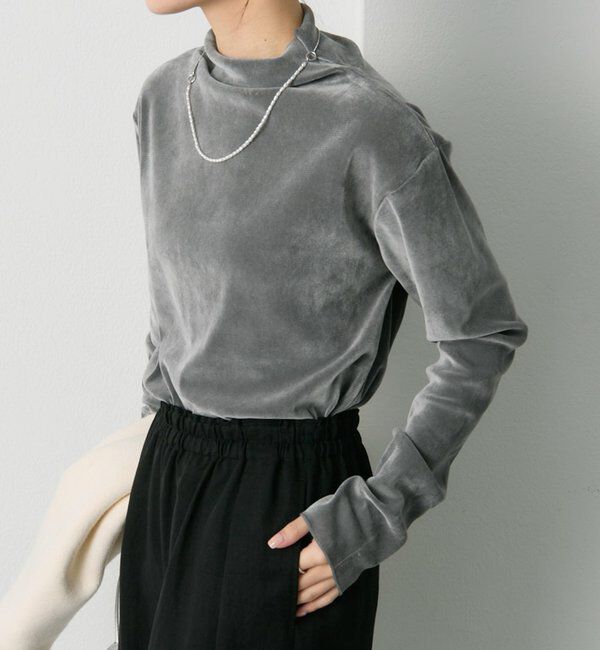 メンズファッションなら|【ピュアルセシン/PUAL CE CIN】 【新色追加/リバイバル】ナイロンチュールベロアハイネックトップス