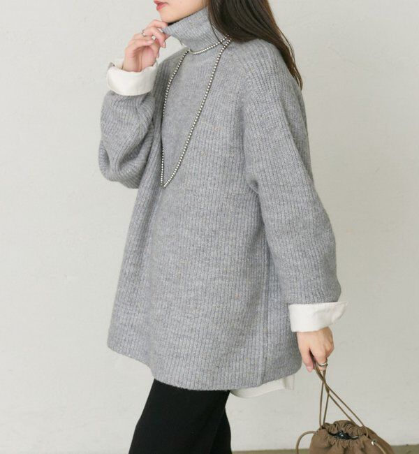 【ピュアルセシン/PUAL CE CIN】 ネップハイネックニットプルオーバー