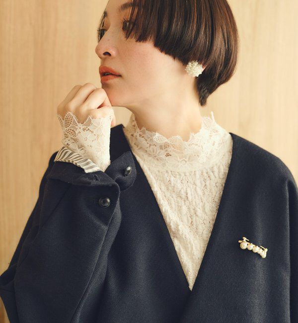 【ピュアルセシン/PUAL CE CIN】 パールカーブブローチ