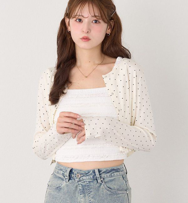 メンズファッションオススメ|【ワンアフターアナザー　ナイスクラップ/one after another NICE CLAUP】 レースインナー＆カーデセット