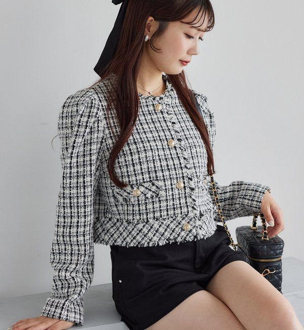 【ワンアフターアナザー　ナイスクラップ/one after another NICE CLAUP】 【リバイバル】ツイードジャケット/WEB限定