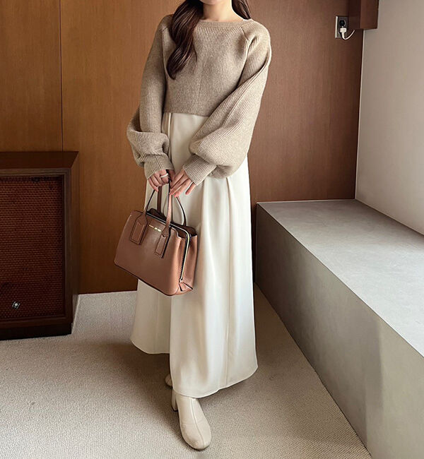 ティアードワンピース＆カーディガンセット（CELFORD）｜ルミネの