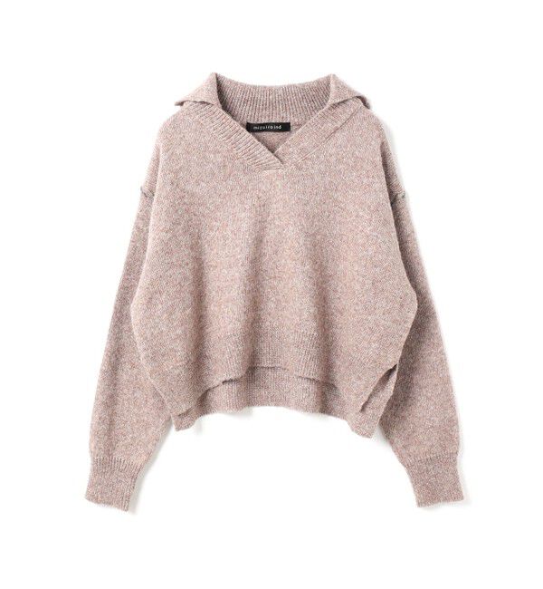 【マーコート/MARcourt】 mizuiro ind スキッパーハンドステッチショートプルオーバー