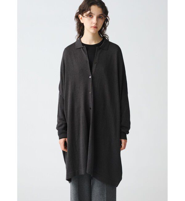 【マーコート/MARcourt】 mizuiro ind 襟付きロングカーディガン