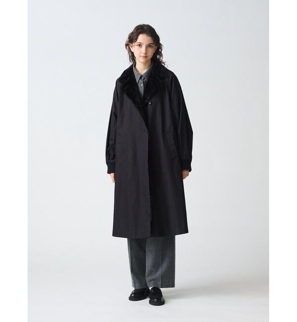 MIDIUMISOLID今季美品スタンドカラーダウンコート黒 MIDIUMISOLID for Ladies スタンドカラーダウンコート （その他