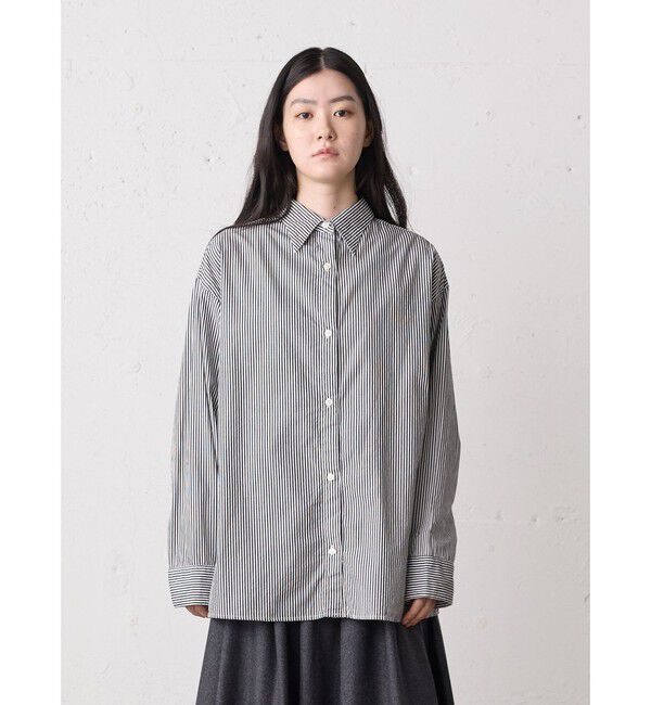 【マーコート/MARcourt】 MidiUmi ポインテッドカラーストライプシャツ