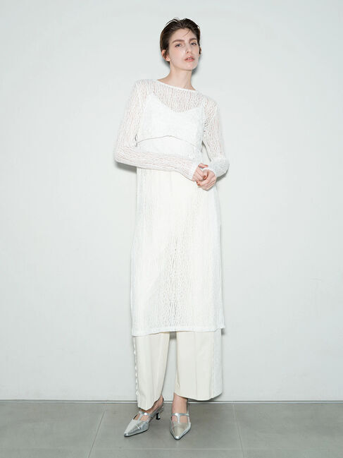 【テチチ/Te chichi】 【Atelier Sucre】サイドスリットレイヤードレースワンピース《2025spring catalog item》