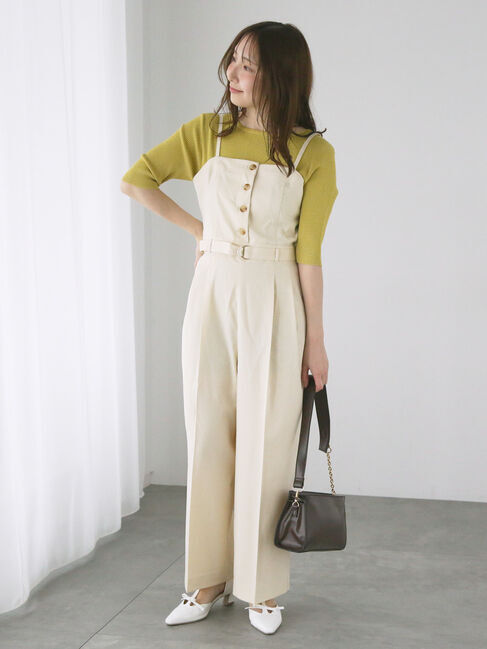 【テチチ/Te chichi】 フロントボタンサロペット《2025spring catalog item》