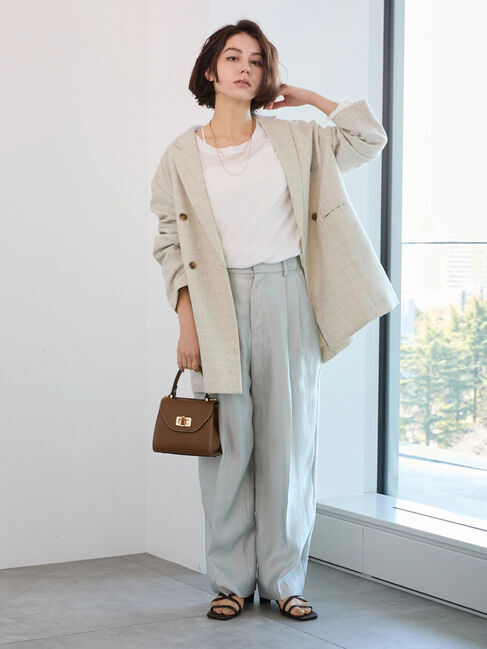 モテ系メンズファッション|【テチチ/Te chichi】 シャイニー2タックパンツ