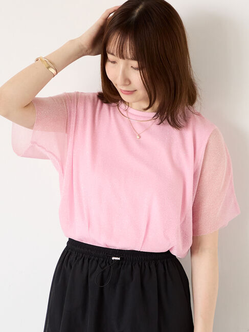 人気ファッションメンズ|【テチチ/Te chichi】 ラメチュールドッキングトップス