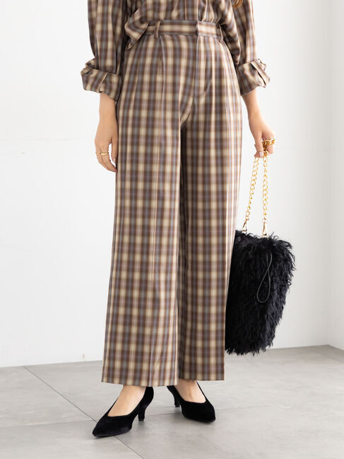 【テチチ/Te chichi】 チェックスラックス（セットアップ可）《2025Autumn catalog item》