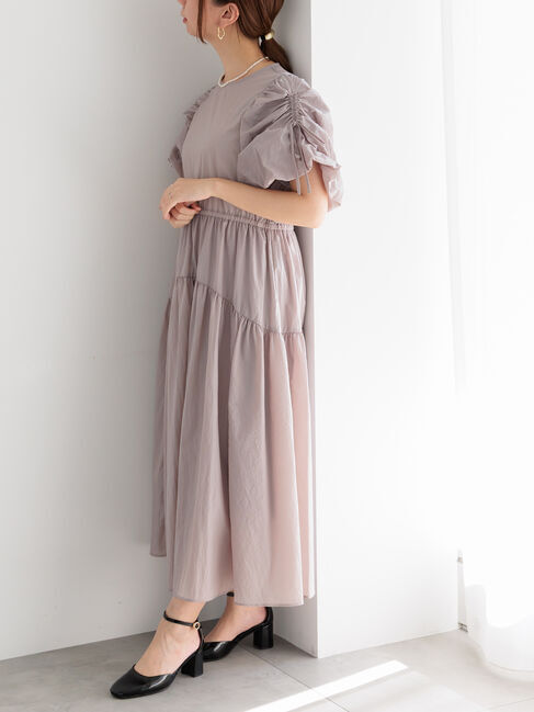 【テチチ/Te chichi】 スリーブリボンロングワンピース