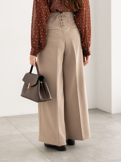 【テチチ/Te chichi】 バックレースアップロングパンツ《2025Autumn catalog vol.2 item》