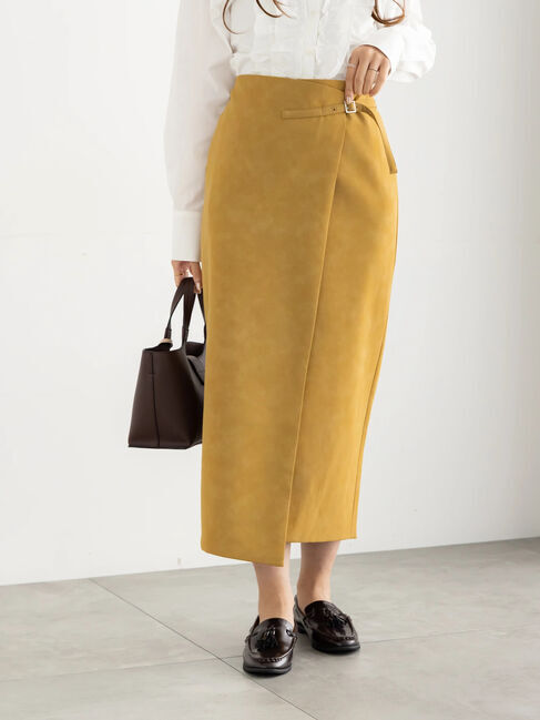 【テチチ/Te chichi】 エコスエードベルテッドスカート《2025Autumn catalog vol.2 item》